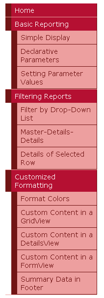Un menu composto da due ripetitori e alcuni CSS