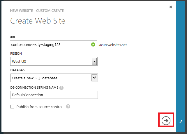 Passaggio per la creazione del sito Web