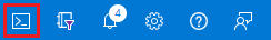 Screenshot che mostra l'icona Cloud Shell.