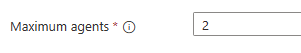 Screenshot che mostra l'impostazione Numero massimo di agenti.