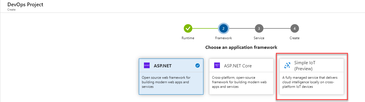Usare Simple IoT come framework dell'applicazione.