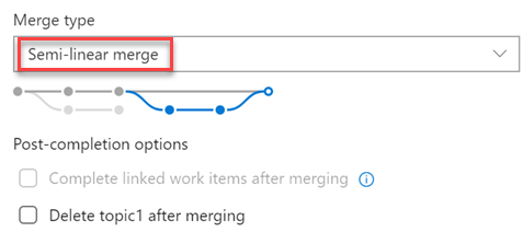 Nuovi tipi di merge per il completamento delle richieste pull.