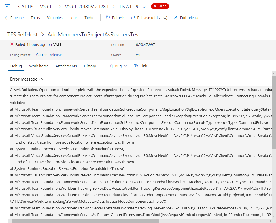 Debugging della pagina completa