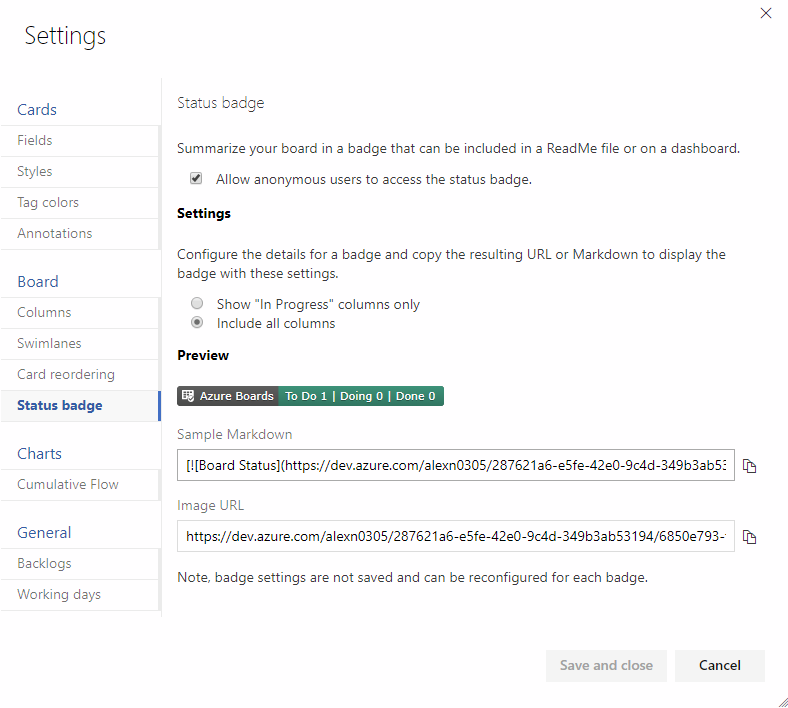 breve video che illustra come condividere le bacheche del team usando badge.