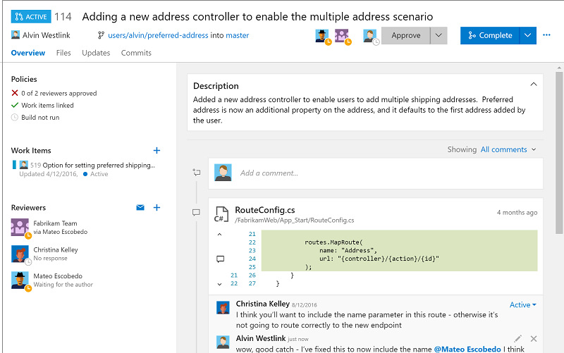 Panoramica delle richieste pull
