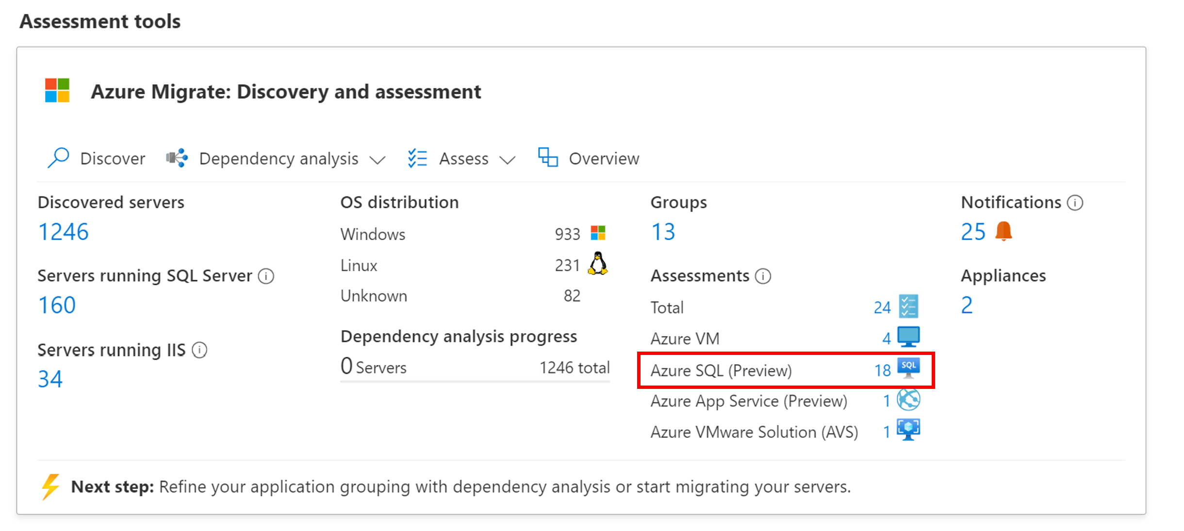 Screenshot di navigazione alla valutazione creata.