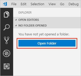 Aprire la cartella in Visual Studio Code