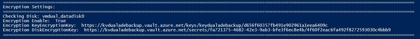 Impostazioni di crittografia per i dischi dati