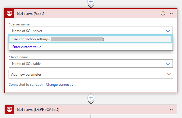 Selezionare il nome del server