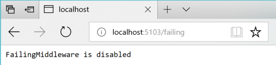 Screenshot del controllo dello stato della simulazione middleware non riuscita.