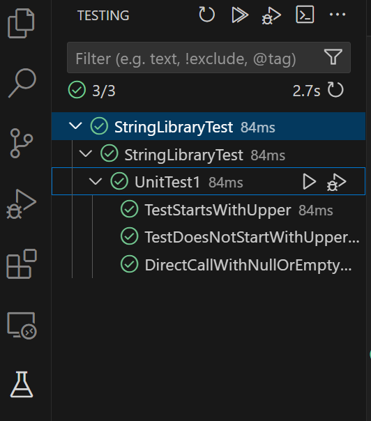 Visual Studio Code Esplora Test