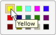 Selettore colore con evidenziazione in giallo.