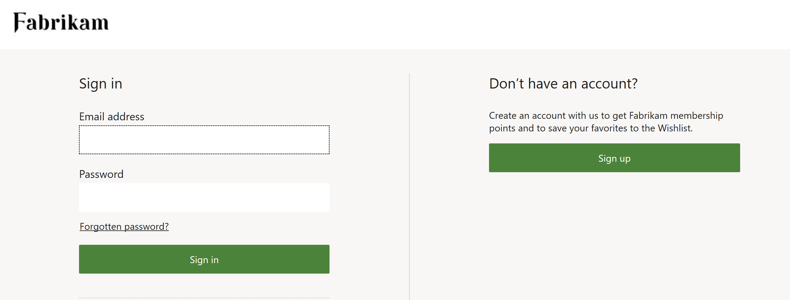 Screenshot del testo predefinito per il collegamento per la password dimenticata nella pagina di accesso.