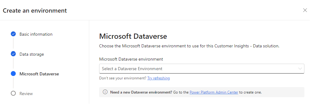condivisione dei dati con Microsoft Dataverse abilitato automaticamente per nuovi ambienti.