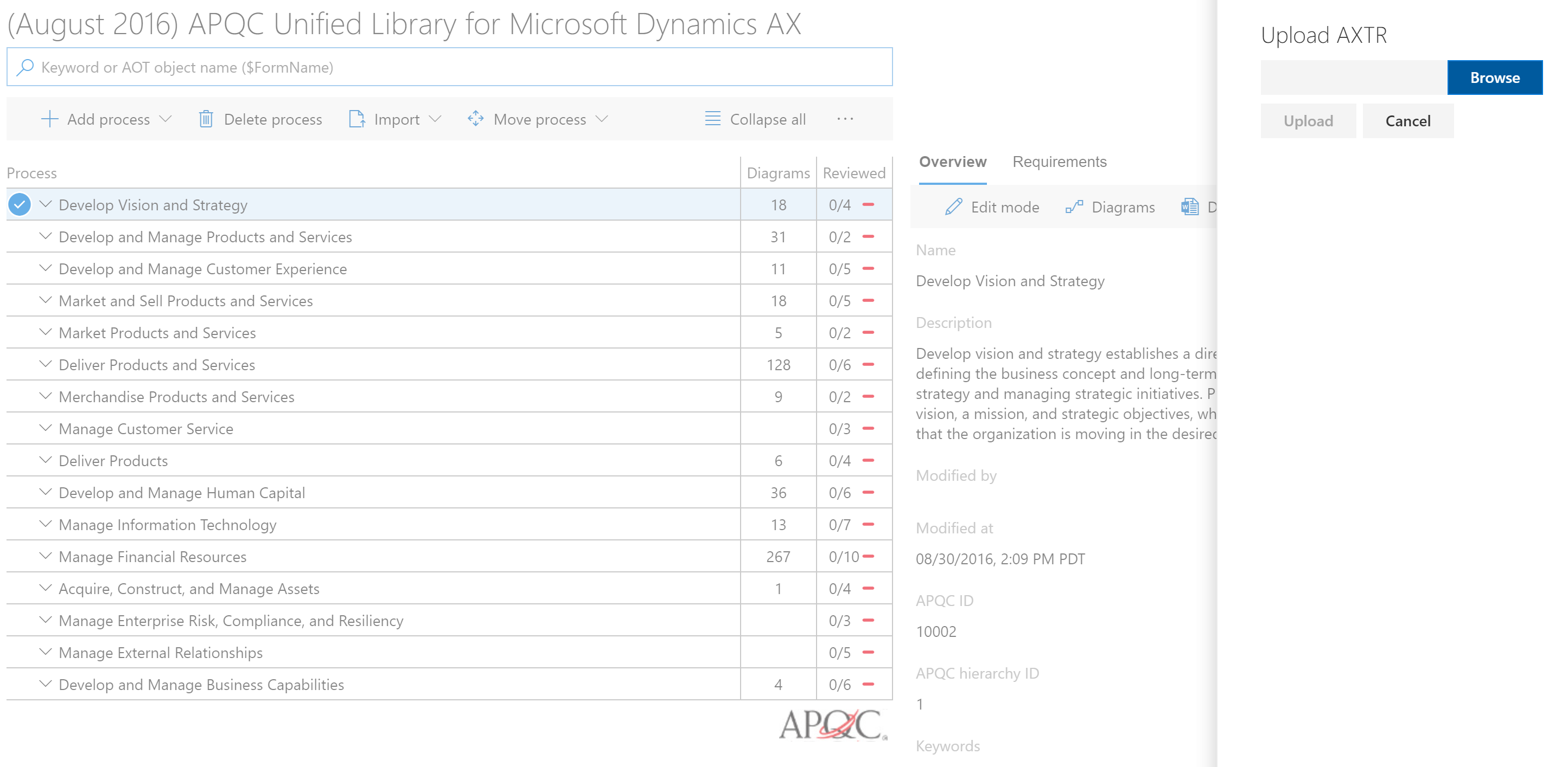 Screenshot of Upload AXTR step 2.