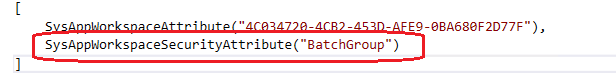 Screenshot of assigning a menu item to a workspace.