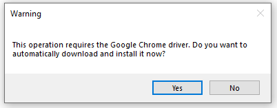 Screenshot of Browser driver.