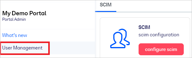 Screenshot che mostra il getAbstract SCIM Admin.