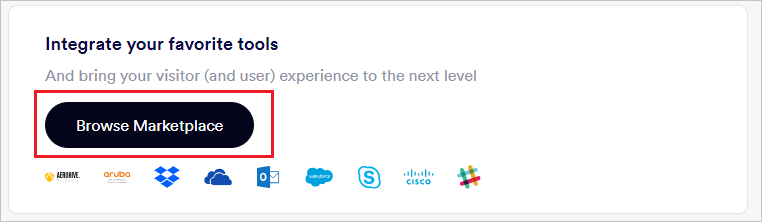 Diagramma che mostra Proxyclick Marketplace.