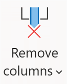 Screenshot dell'icona per la trasformazione 'Rimuovi colonne'.