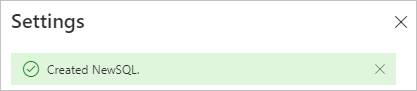  Screenshot della corretta creazione dell'origine dati SQL.