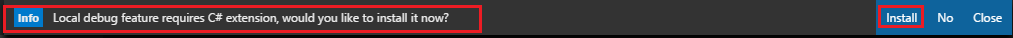 Promemoria per installare C#