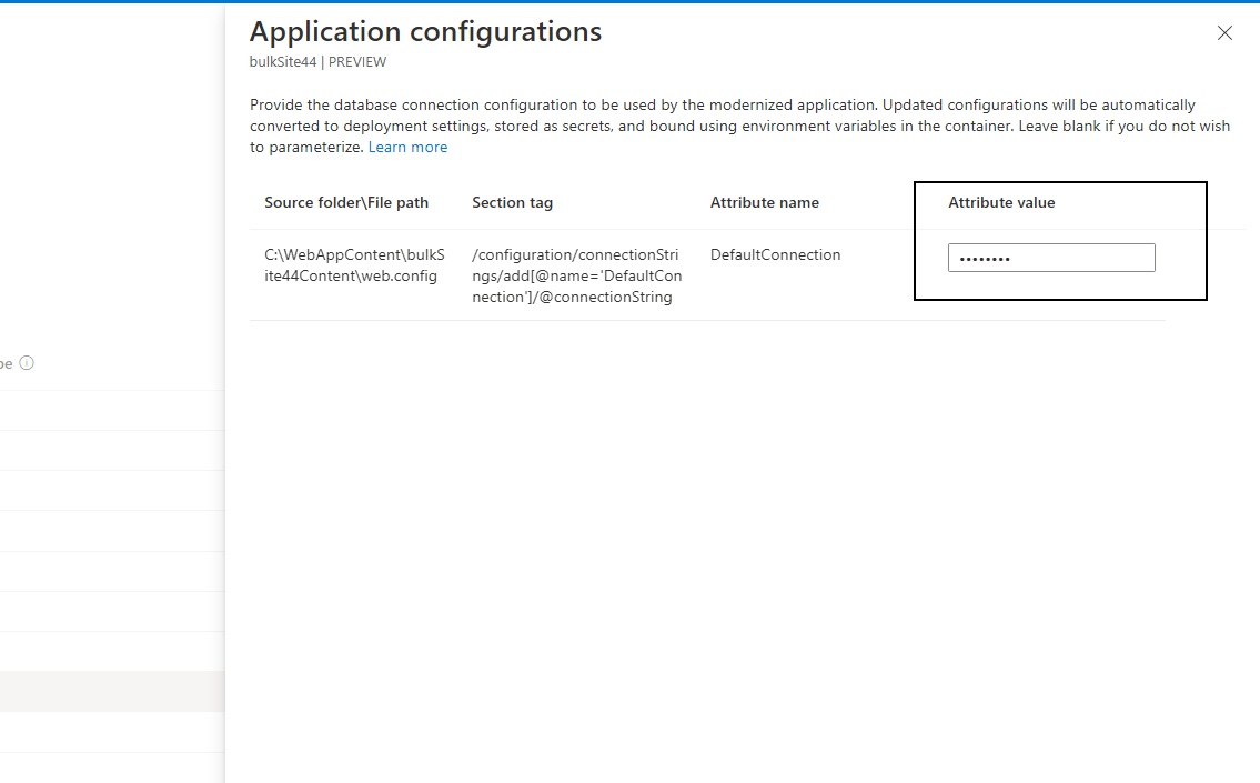 Screenshot della scheda delle configurazioni dell'applicazione.