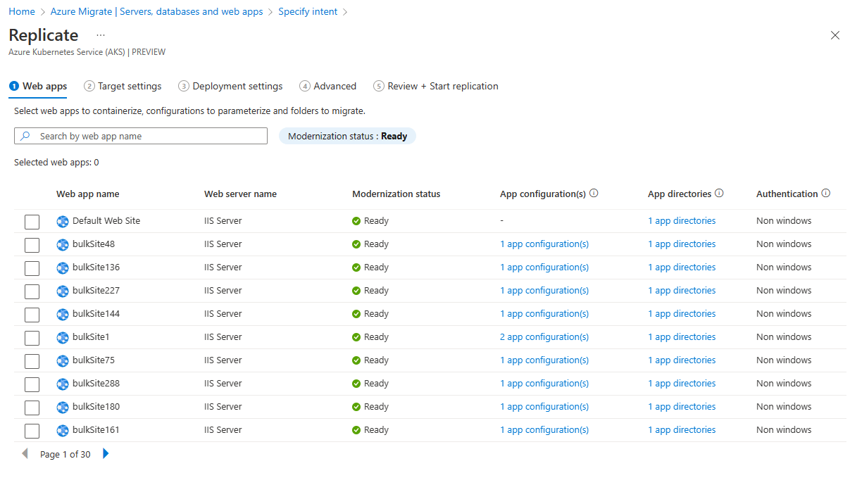 Screenshot della scheda delle applicazioni web nella scheda Replicate.