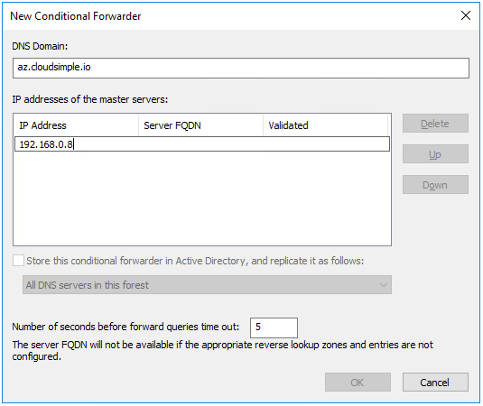 Inoltro Condizionale 1 DNS di Windows
