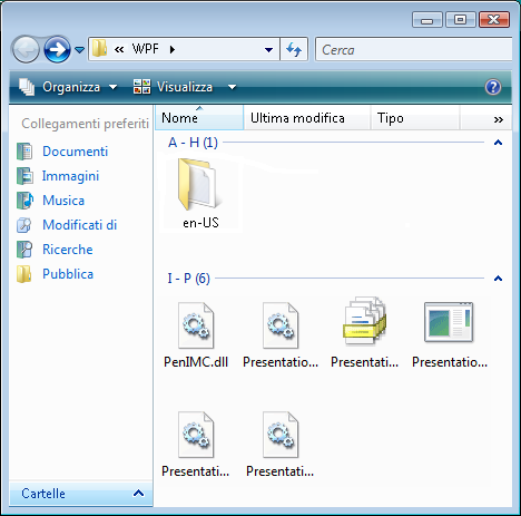 Visualizzazione di Esplora risorse con layout irregolare