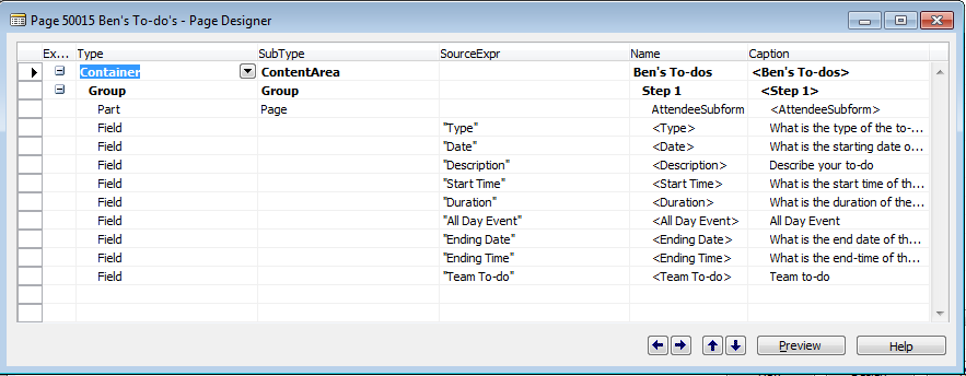 RTCPageWizard Wizard page in Object Designer