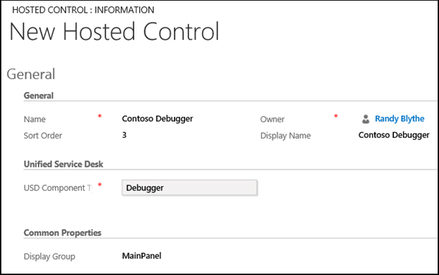 Creare un controllo ospitato Debugger