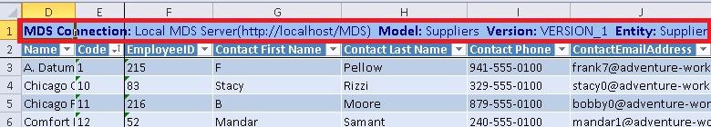 Excel - Visualizzazione dei dettagli della connessione MDS