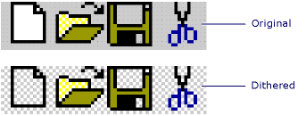 Esempio di bitmap retinatura