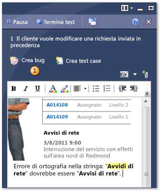 Tester esplorativo - creare bug