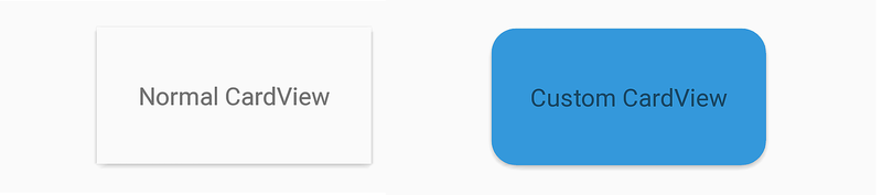 Esempi di CardView e CardView personalizzati predefiniti