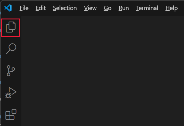 Screenshot della selezione della visualizzazione Explorer.