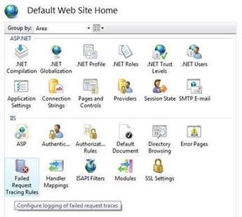 Screenshot della home page del sito Web predefinito.
