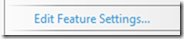 Screenshot dell'opzione Modifica impostazioni funzionalità.