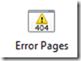 Screenshot dell'icona Pagine di errore.
