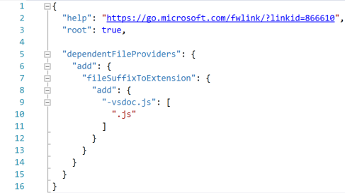 Regole di esempio fileSuffixToExtension