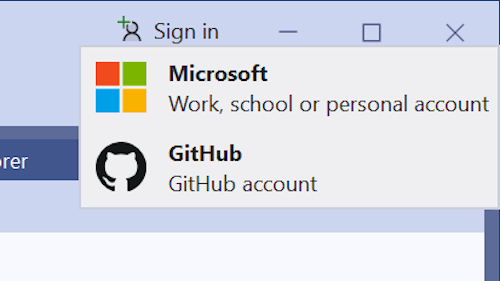 l'accesso a GitHub dalla shell di Visual Studio
