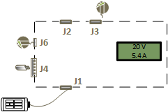 Diagramma di FT Case 3: ricarica e alimentazione.