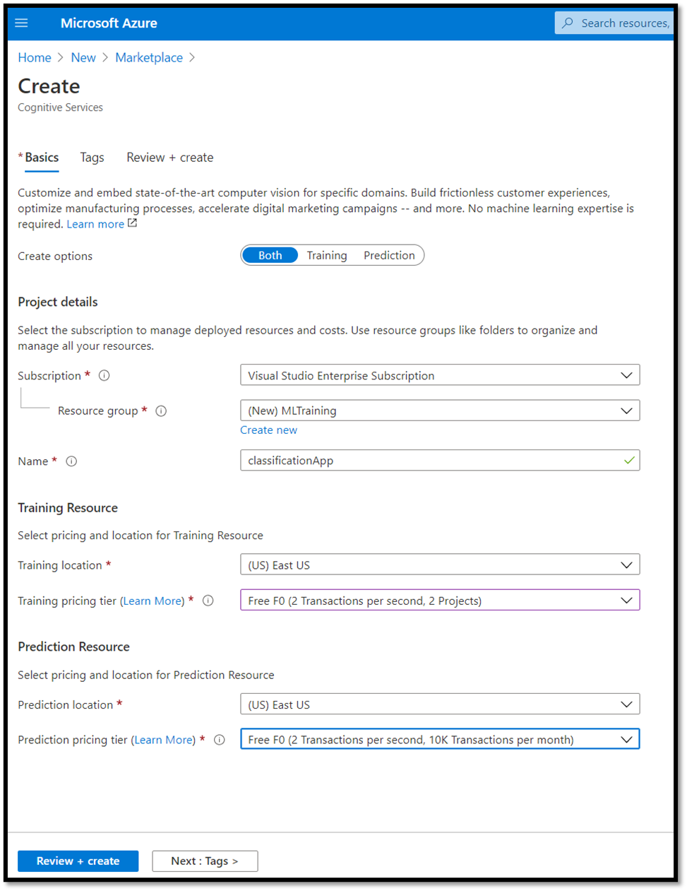 Distribuire una nuova risorsa di Visione personalizzata