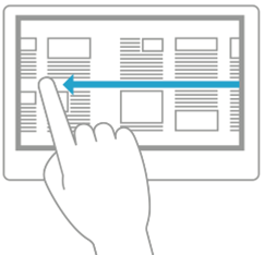 immagine che mostra un'area panoramabile che viene spostata verso sinistra.