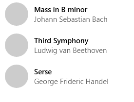 voce di elenco a riga doppia con icona di esempio