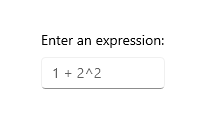 Un NumberBox contenente il testo segnaposto 