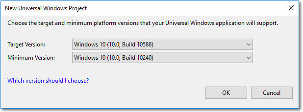 Imposta l'SDK di destinazione in Visual Studio