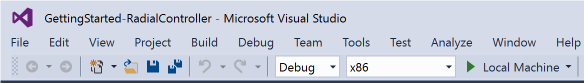 Visual Studio pulsante Compila progetto