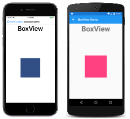 Esempio di BoxView Esempio di BoxView